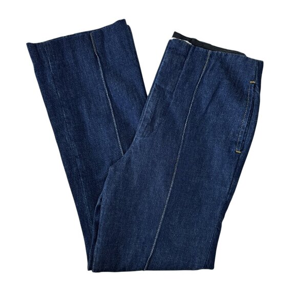 FRAME DENIM Front Seamed High Rise Wide Leg Denim Trouser Jeans - Picture 2 of 9